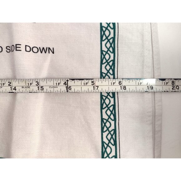 Murphys Law Cotton Tea Towel Poplar 29"x 18" White Green Celtic Humor Funny - Picture 6 of 6
